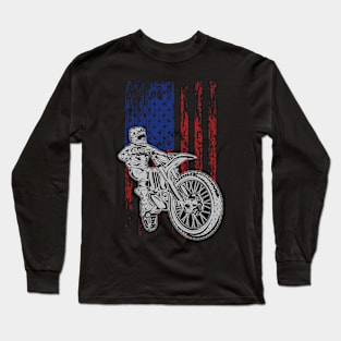 USA EXTREME FLAG BIKER Long Sleeve T-Shirt